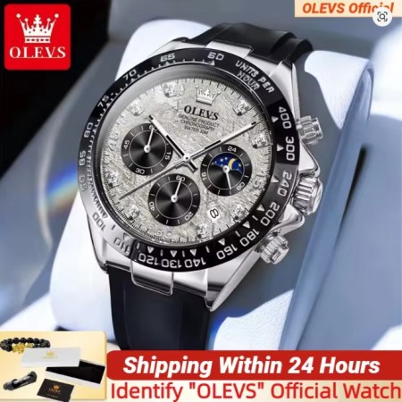 OLEVS 2875 white Luxury Men Quartz Watch.